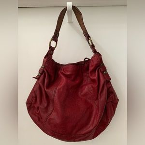 Lucky Brand Red Leather Shoulder Hand Bag